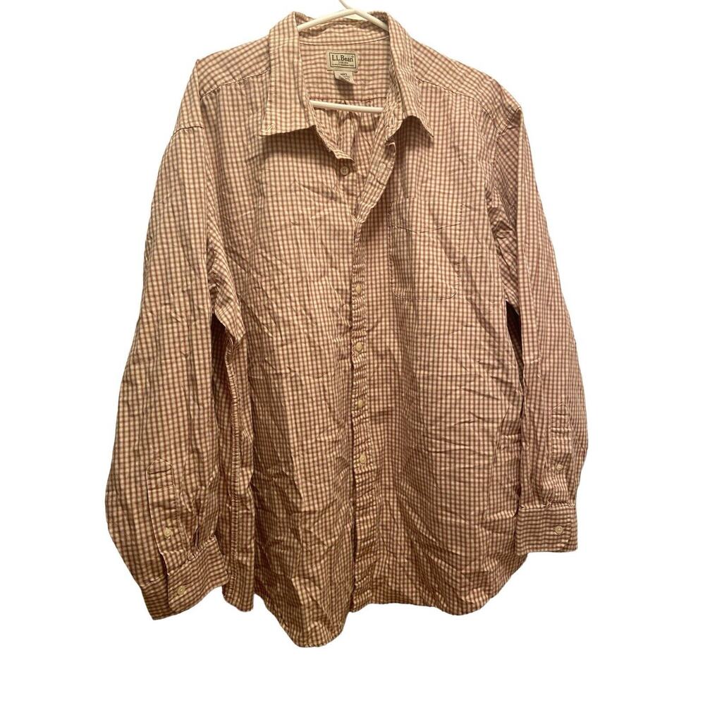 Ll Bean Shirt Men Size XXL Stripes Multicolor 100% Cotton